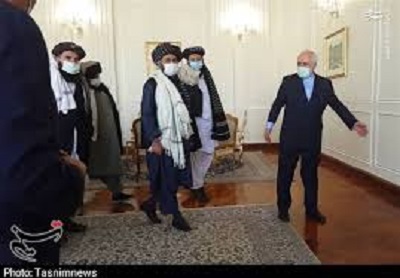دیار ظریف با طالبان در تهران